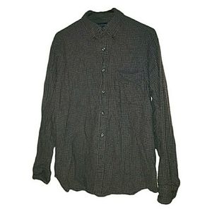 Vintage Button Down Gray Flannel